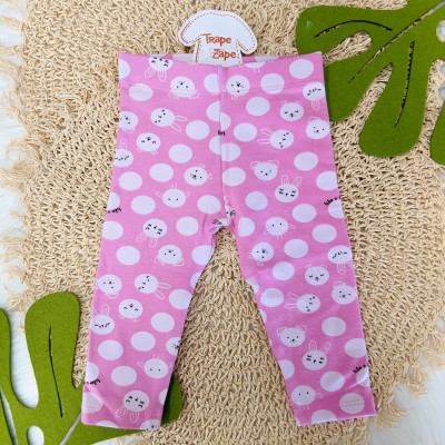 Conj. Blusa Gatinha It's Cold e Calça Legging Bichinhos - Rosa